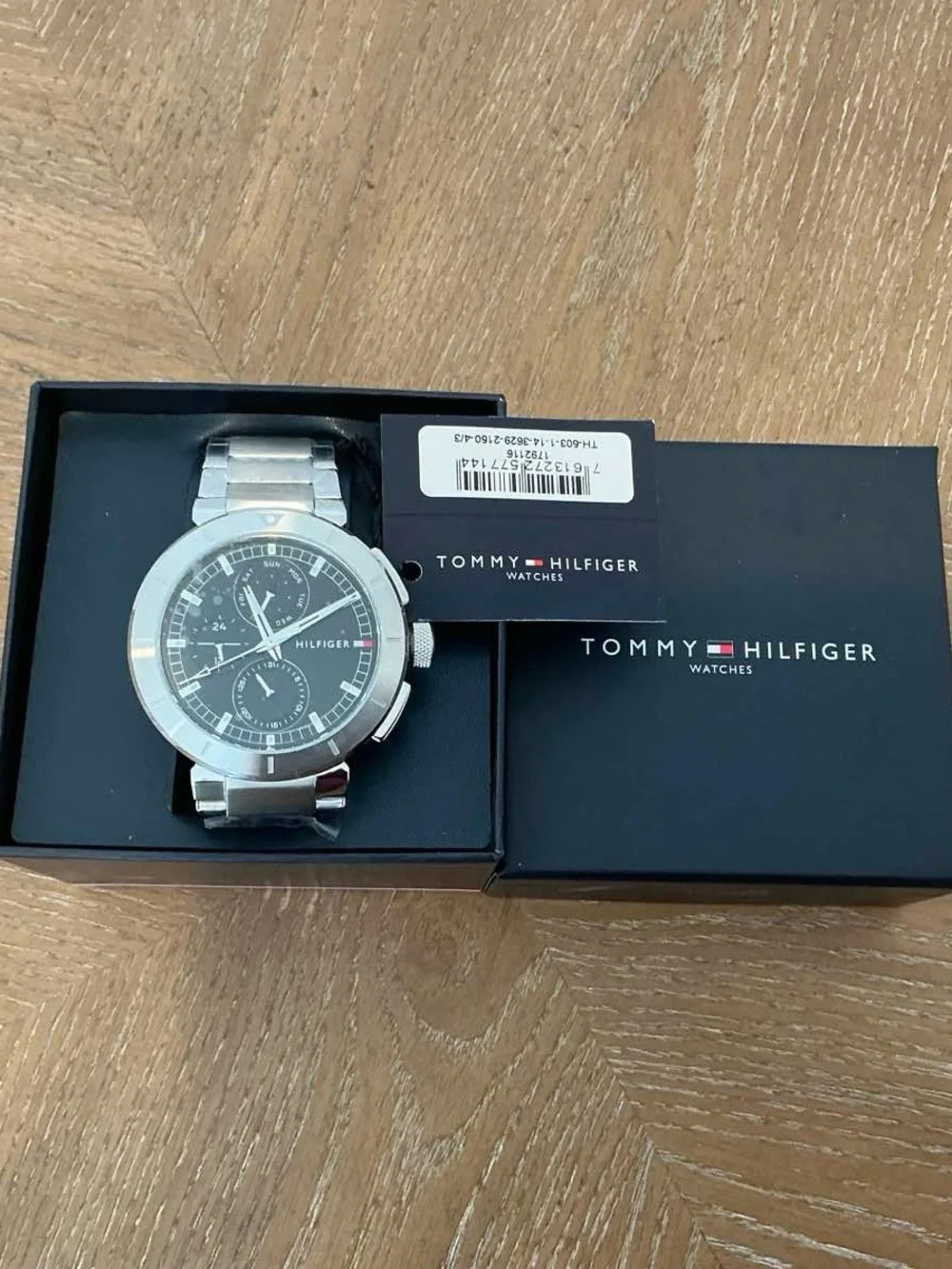 Tommy Hilfiger Lorenzo Stainless Steel Black Dial